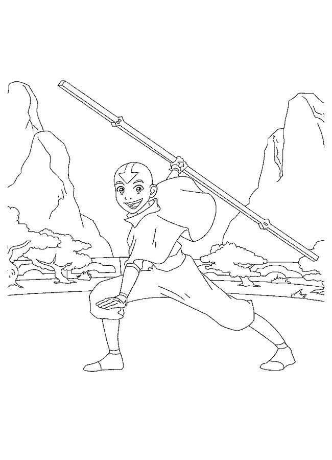 coloriage aang le dernier maitre de l air